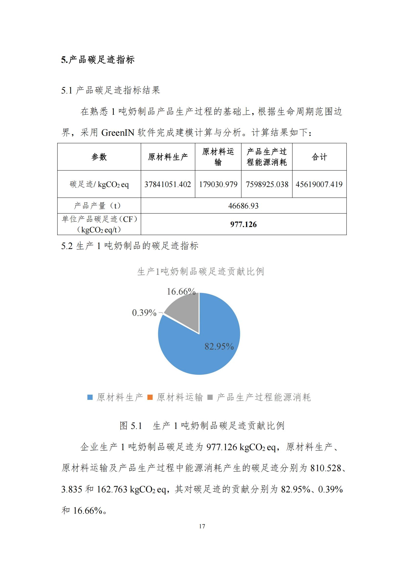 《鄭州花花牛乳制品有限公司產(chǎn)品碳足跡報(bào)告》公示